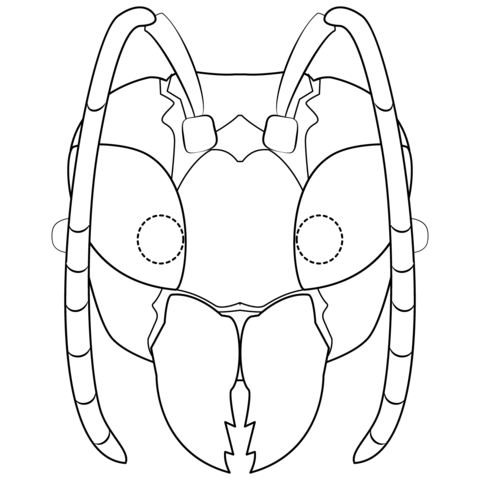 Wasp Mask Coloring Page